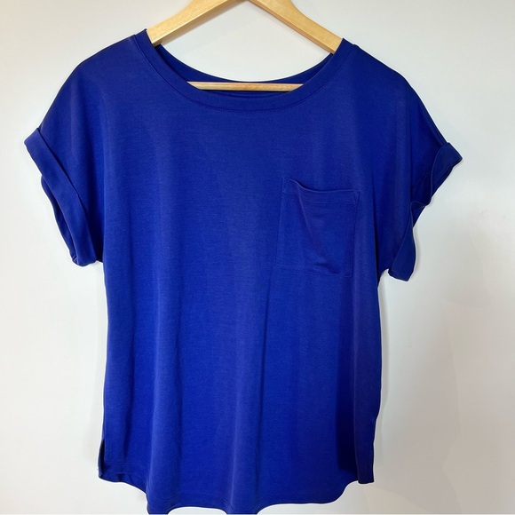 A New Day Royal Blue Modal Blend Pocket Tee Medium - Picture 1 of 6